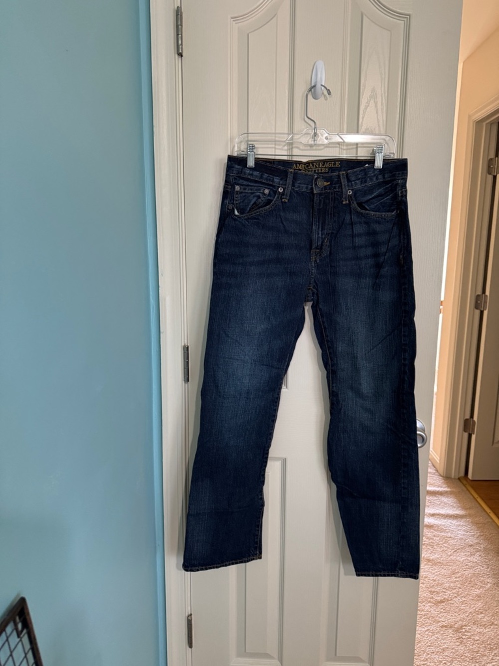 American Eagle Outfitters Men’s Straight Jeans in Dark Indigo